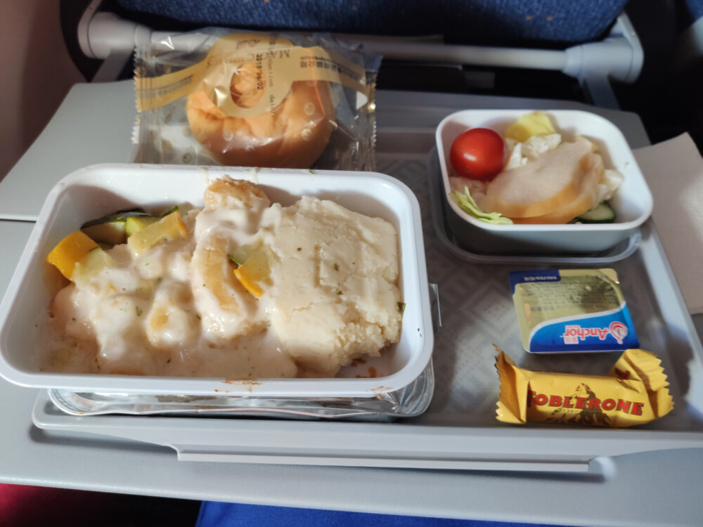Comida servida en Aeroflot