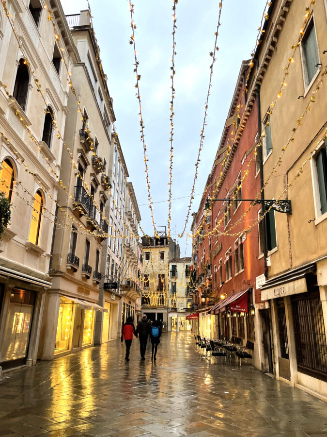 Navidad en Venecia, día de lluvia